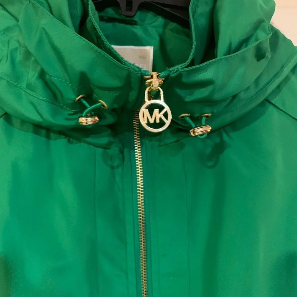 Michael Kors Green Hooded Jacket sz M